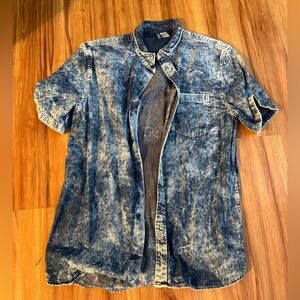 Acid Wash Denim Shirt H&M SMALL